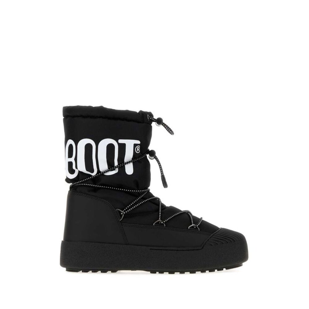 Moon Boot Unisex Black Fabric And Rubber Mtrack Ankle Boots
